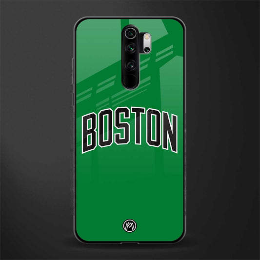 boston club glass case for redmi note 8 pro image