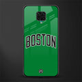 boston club glass case for redmi note 9 pro image