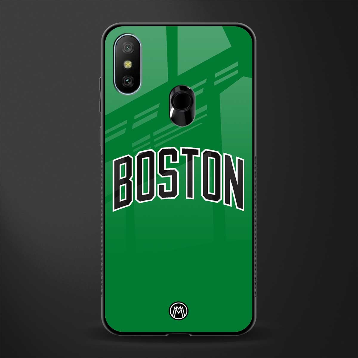 boston club glass case for redmi 6 pro image