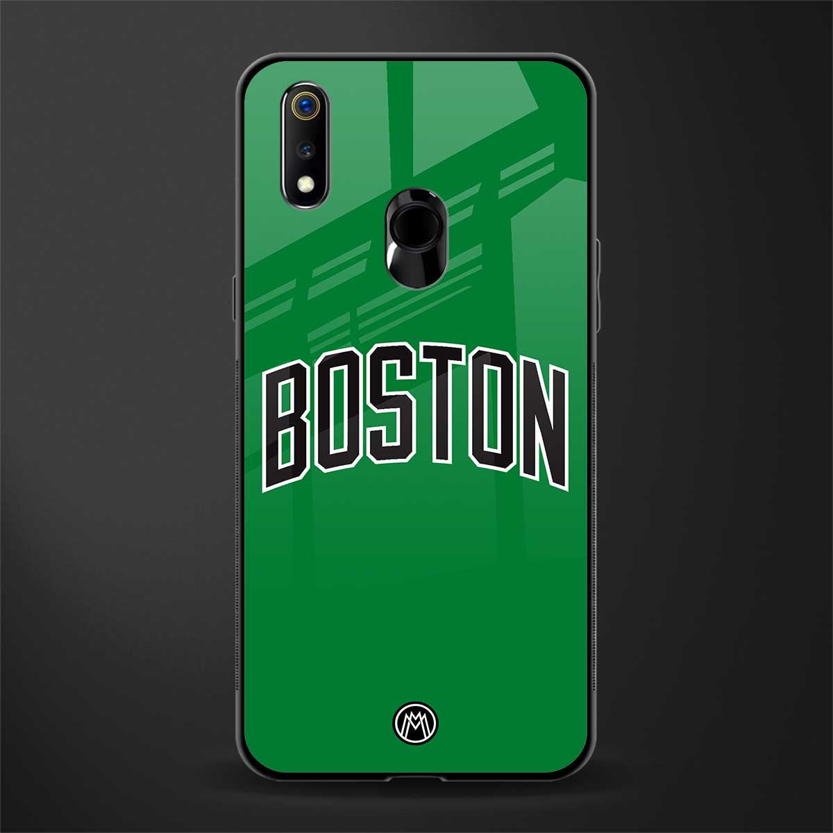 boston club glass case for realme 3 image