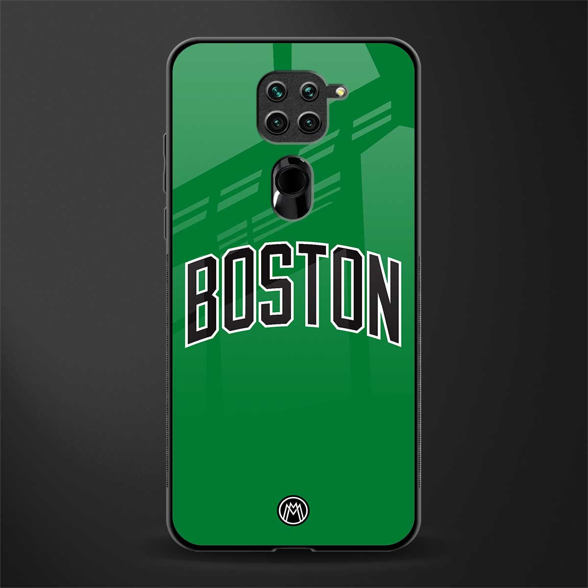 boston club glass case for redmi note 9 image