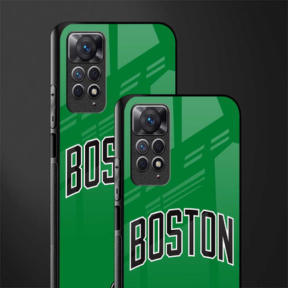 boston club back phone cover | glass case for redmi note 11 pro plus 4g/5g