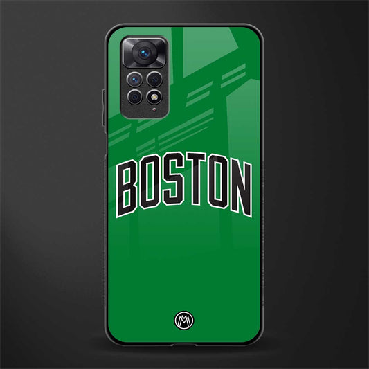boston club back phone cover | glass case for redmi note 11 pro plus 4g/5g