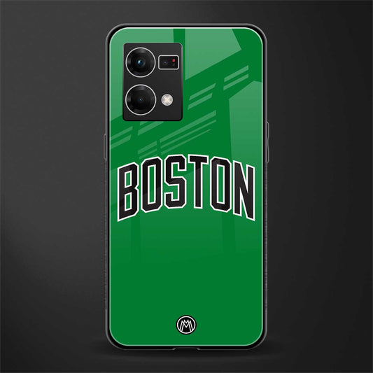boston club back phone cover | glass case for oppo f21 pro 4g