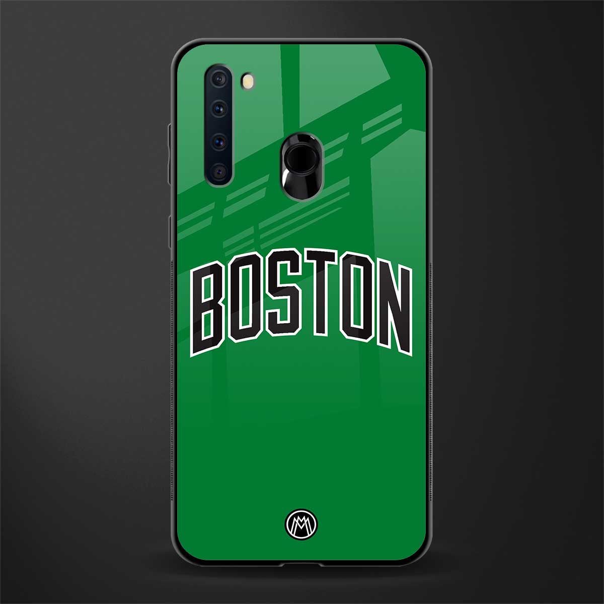 boston club glass case for samsung a21 image