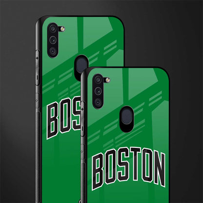 boston club glass case for samsung a11 image-2