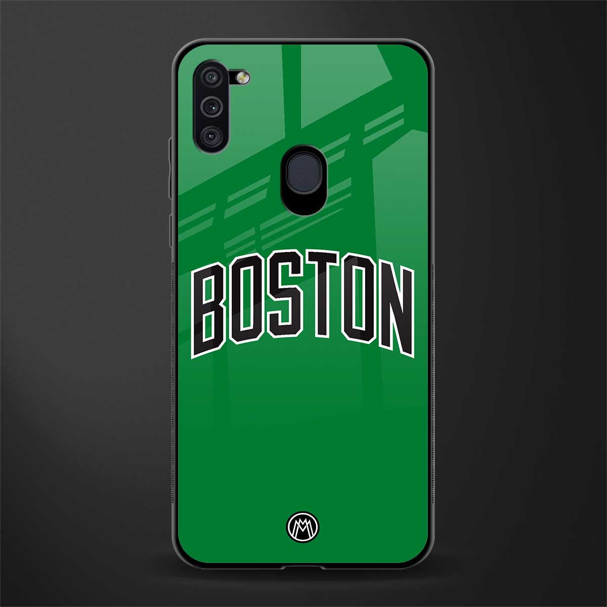 boston club glass case for samsung galaxy m11 image