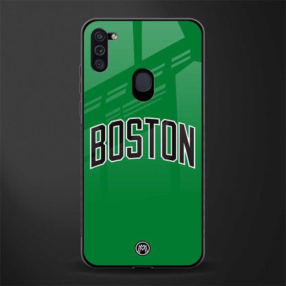 boston club glass case for samsung galaxy m11 image