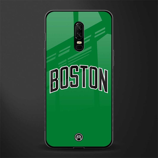 boston club glass case for oneplus 6 image