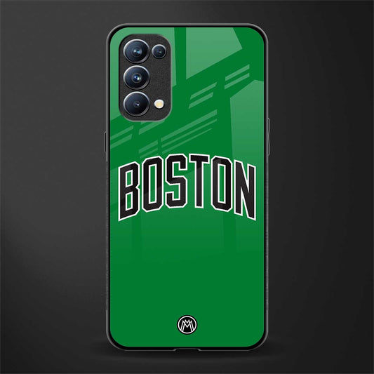 boston club back phone cover | glass case for oppo reno 5