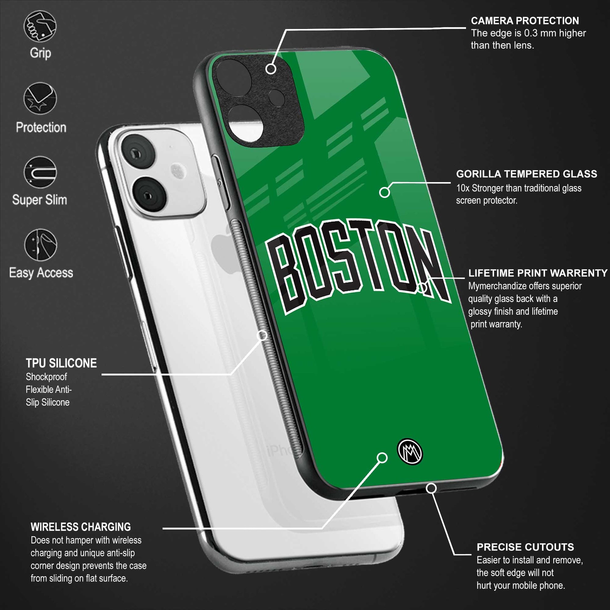 boston club glass case for iphone 12 pro max image-4