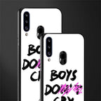 boys do cry glass case for samsung galaxy a20s image-2