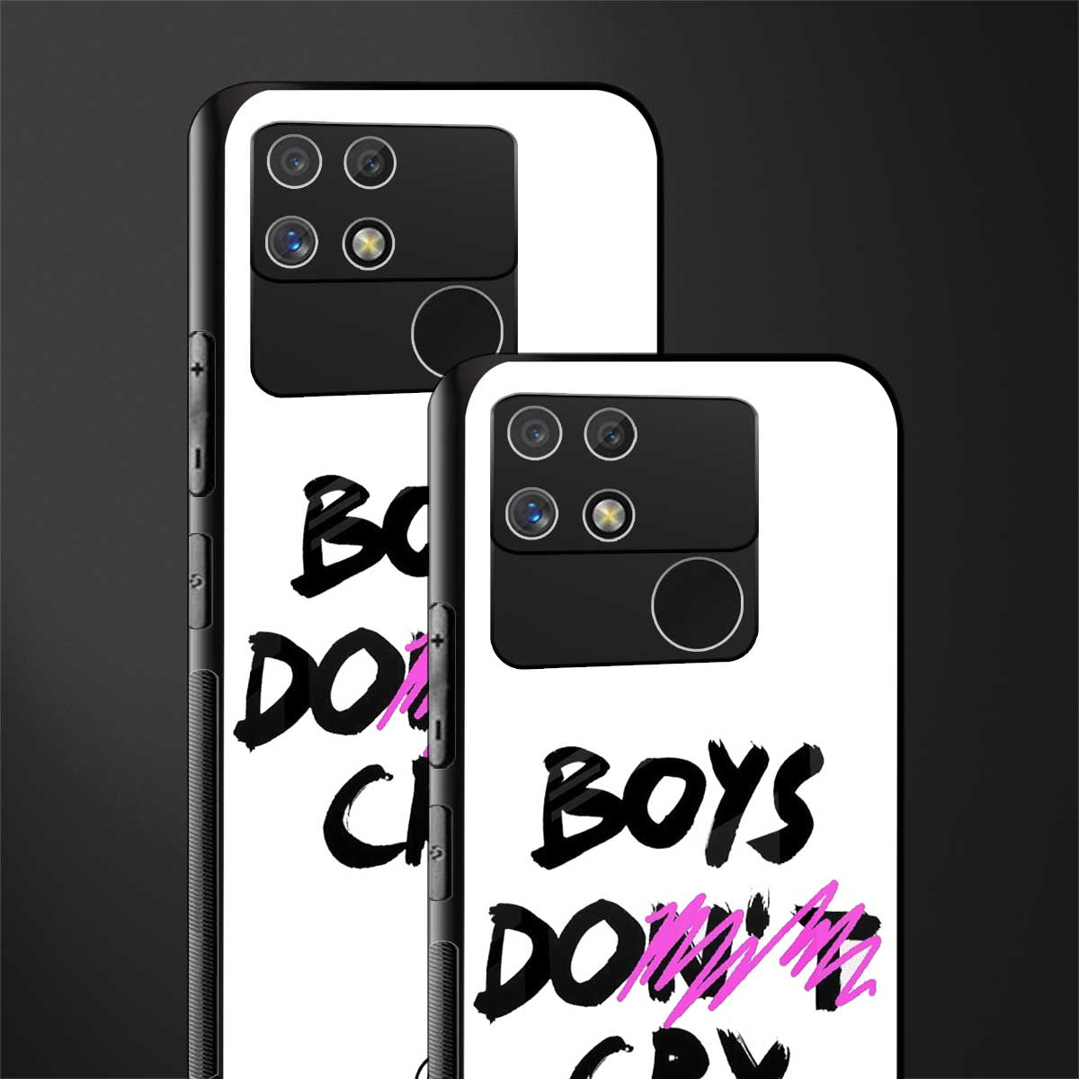 boys do cry back phone cover | glass case for realme narzo 50a