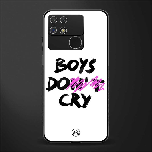 boys do cry back phone cover | glass case for realme narzo 50a