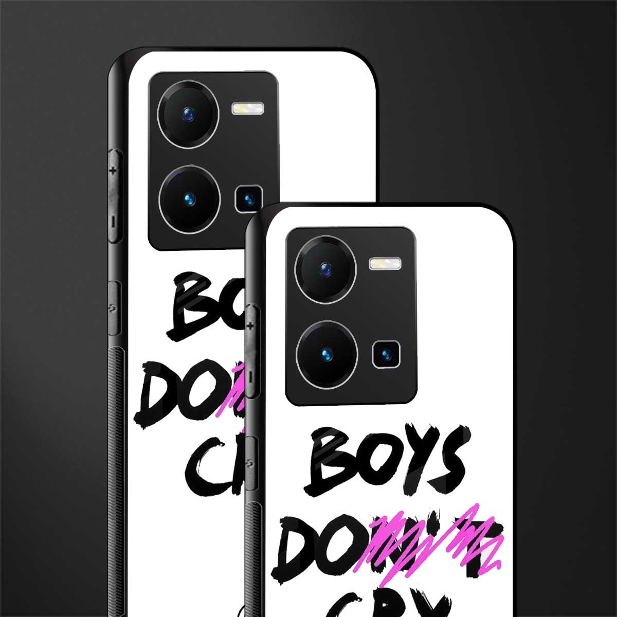 boys do cry back phone cover | glass case for vivo y35 4g