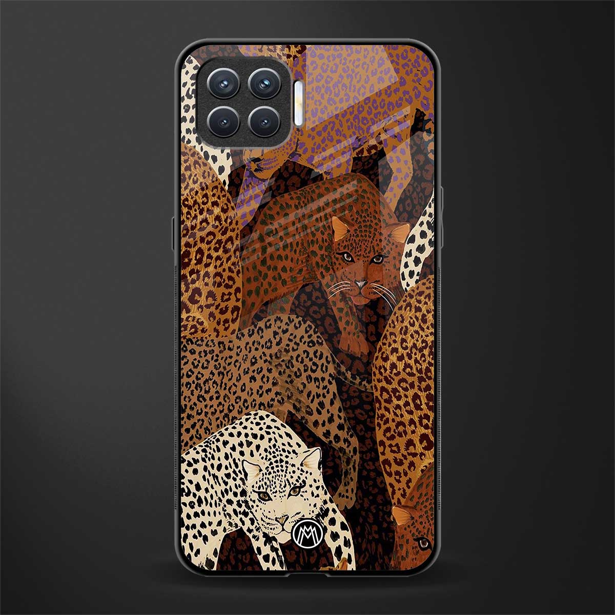 brown beasts glass case for oppo f17 image