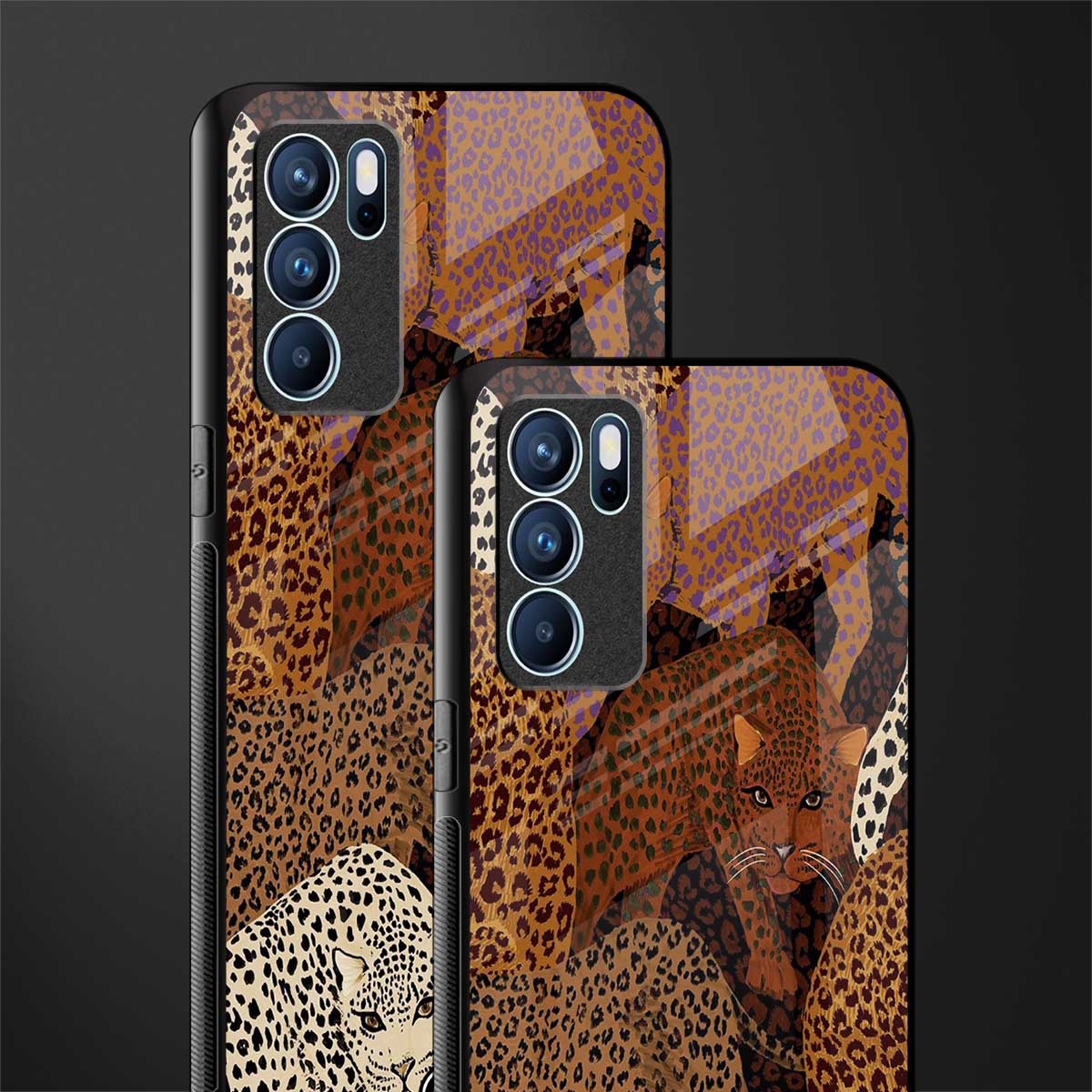 brown beasts glass case for oppo reno6 5g image-2