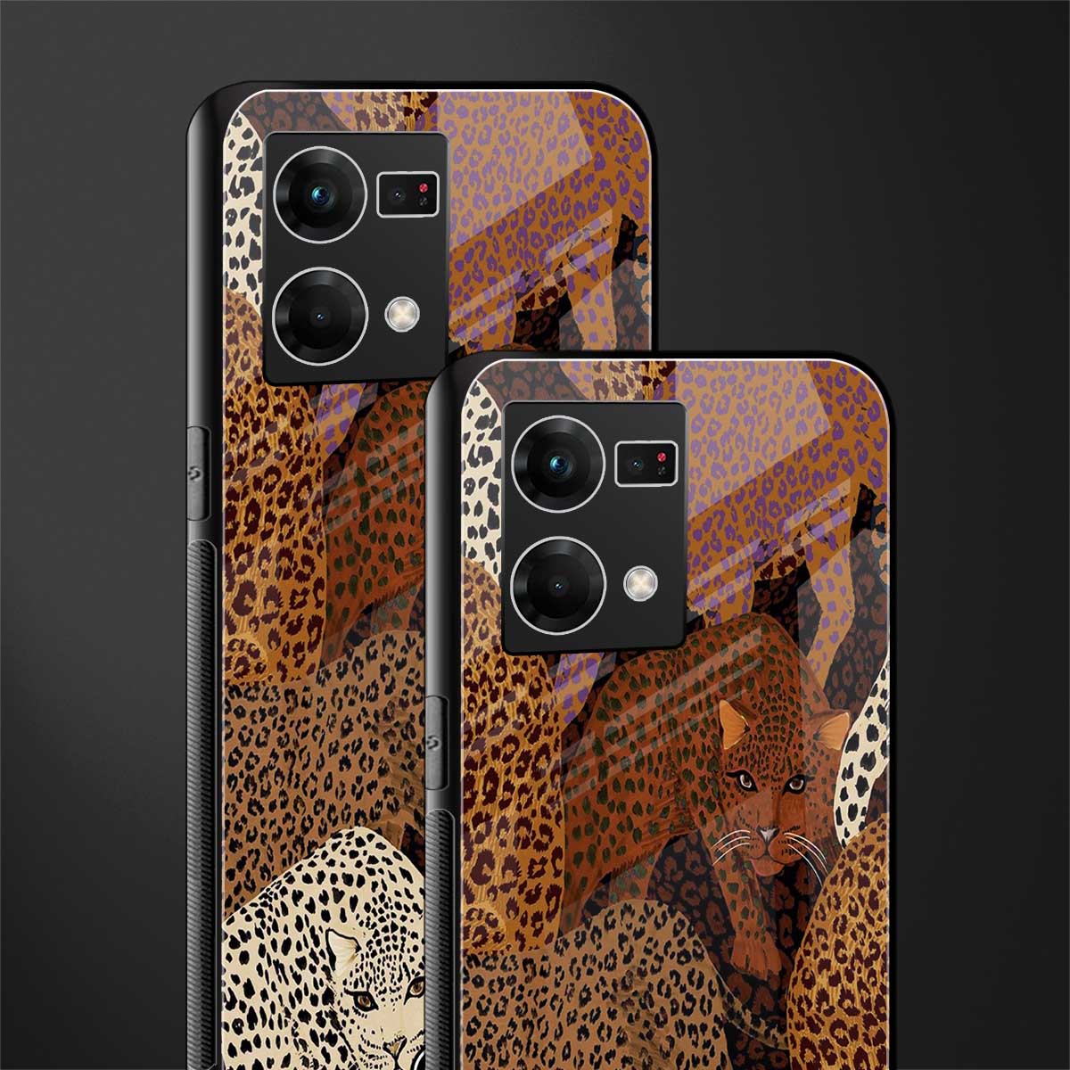 brown beasts back phone cover | glass case for oppo f21 pro 4g