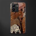 brown beasts back phone cover | glass case for vivo v25-5g