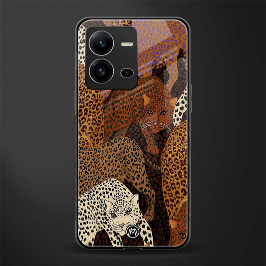 brown beasts back phone cover | glass case for vivo v25-5g