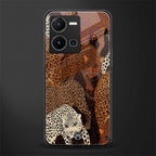 brown beasts back phone cover | glass case for vivo y35 4g