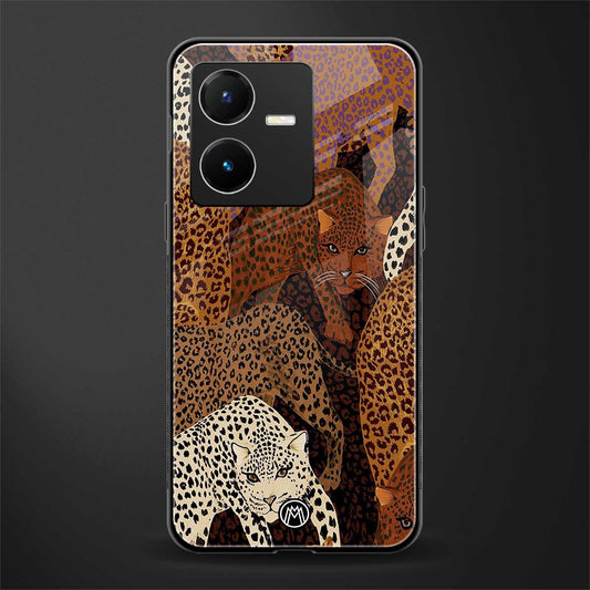 brown beasts back phone cover | glass case for vivo y22