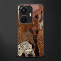 brown beasts back phone cover | glass case for vivo t1 44w 4g