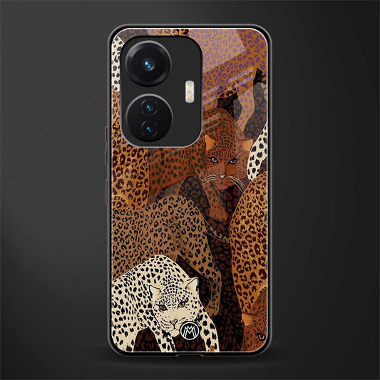 brown beasts back phone cover | glass case for vivo t1 44w 4g