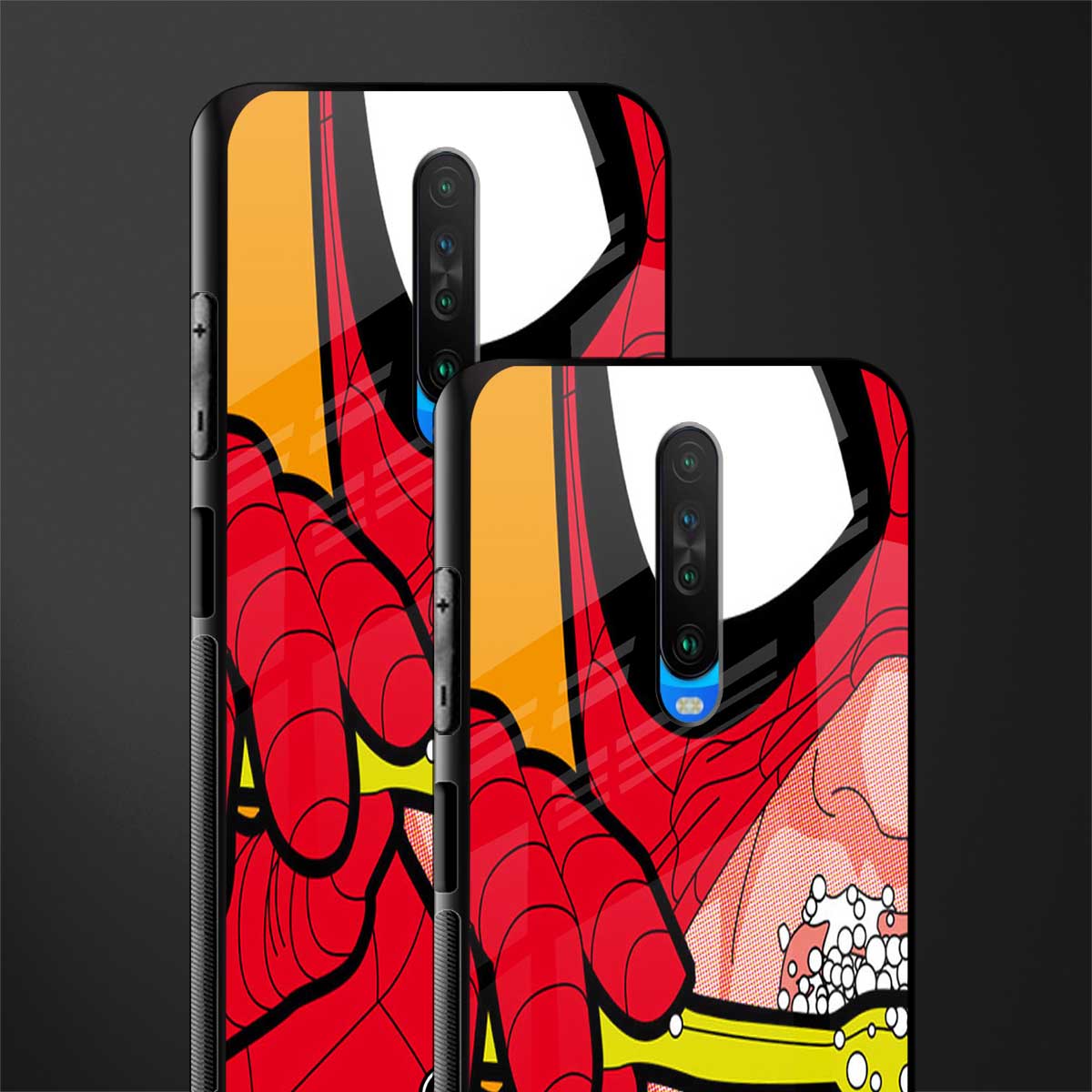 brushing spiderman glass case for poco x2 image-2