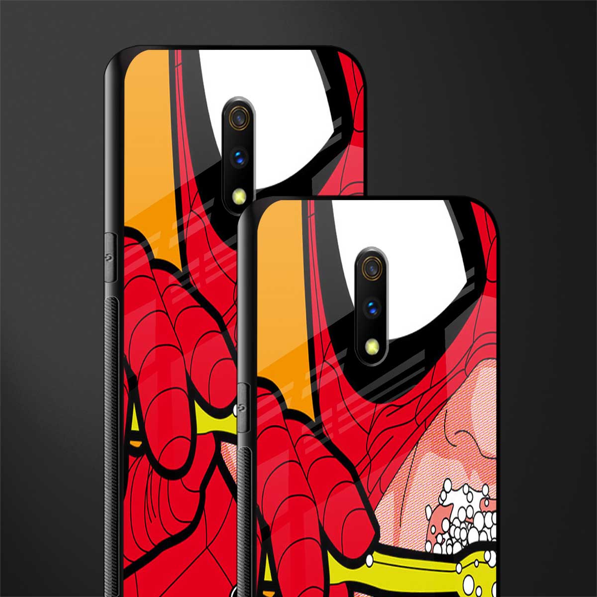 brushing spiderman glass case for realme x image-2