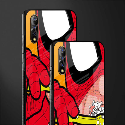 brushing spiderman glass case for vivo z1x image-2