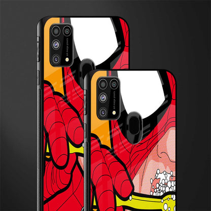 brushing spiderman glass case for samsung galaxy m31 prime edition image-2
