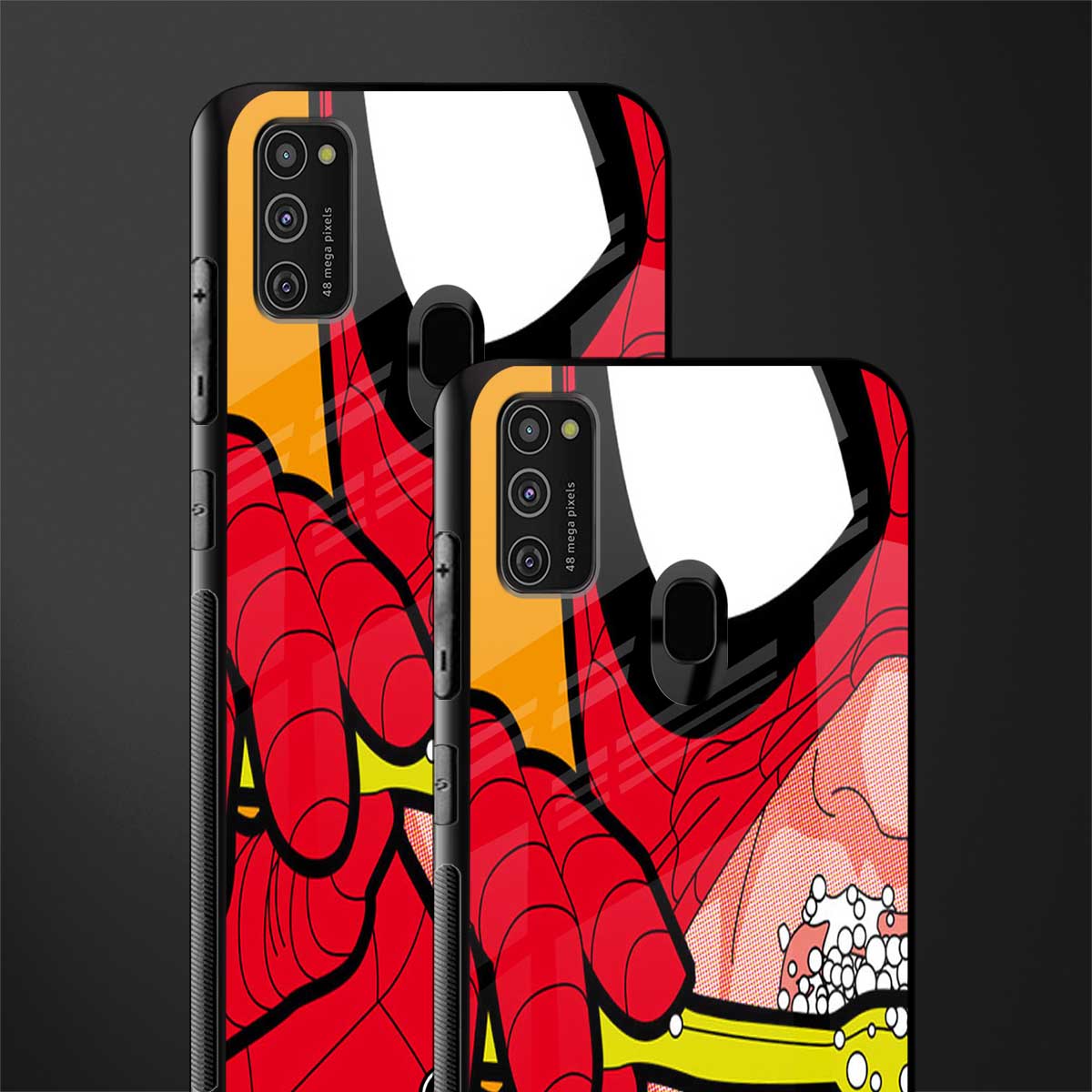 brushing spiderman glass case for samsung galaxy m21 image-2