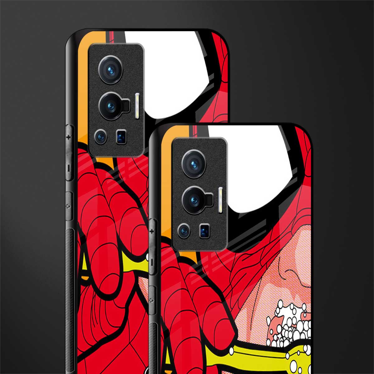 brushing spiderman glass case for vivo x70 pro image-2