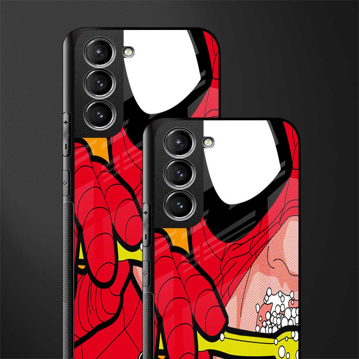 brushing spiderman glass case for samsung galaxy s21 plus image-2