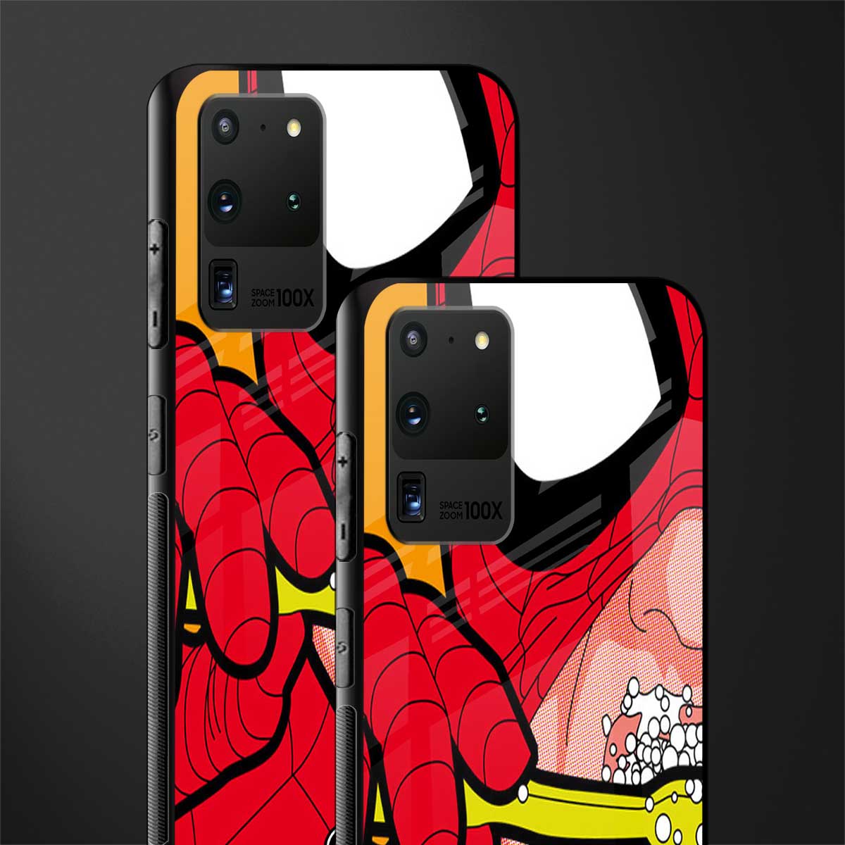 brushing spiderman glass case for samsung galaxy s20 ultra image-2