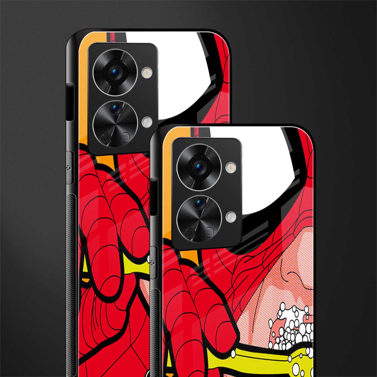 brushing spiderman glass case for phone case | glass case for oneplus nord 2t 5g