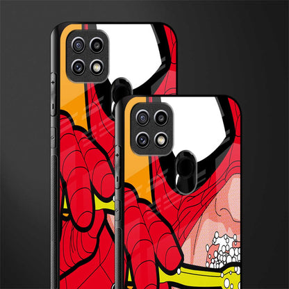 brushing spiderman glass case for oppo a15s image-2