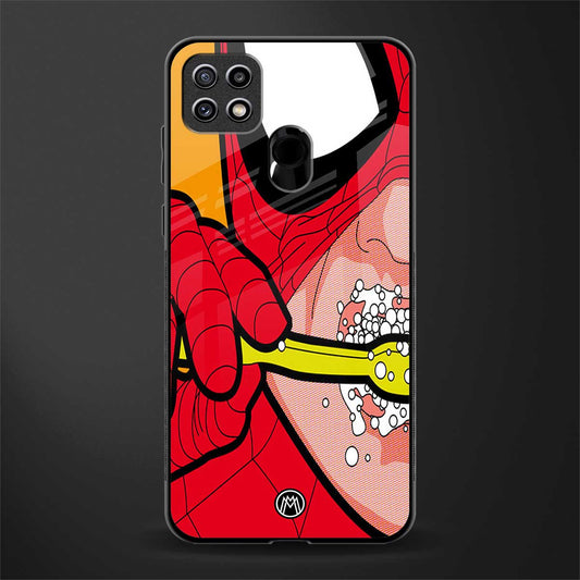 brushing spiderman glass case for oppo a15s image