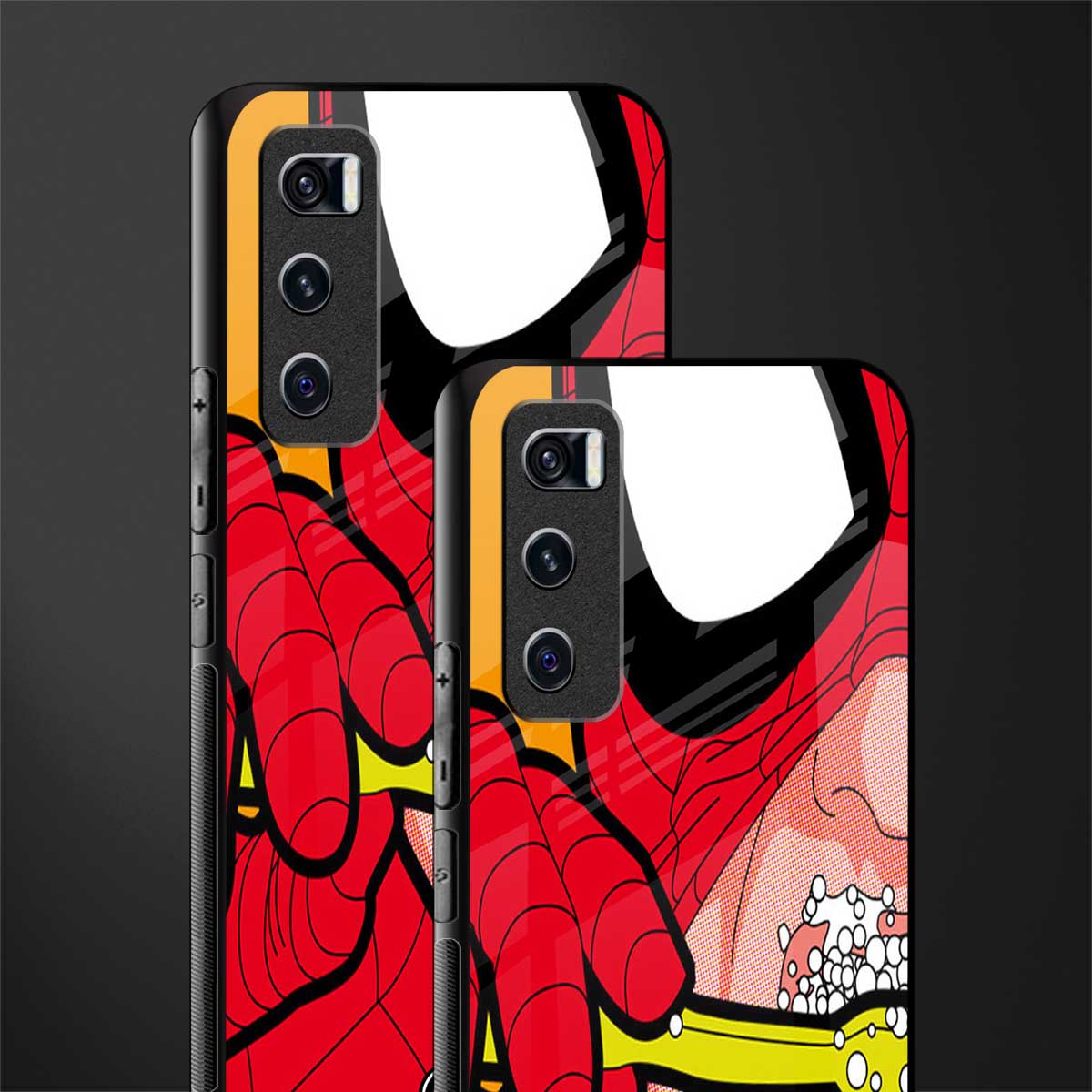 brushing spiderman glass case for vivo v20 se image-2