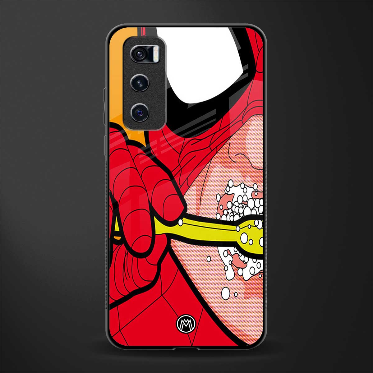 brushing spiderman glass case for vivo v20 se image