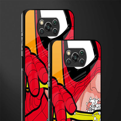 brushing spiderman glass case for poco x3 pro image-2