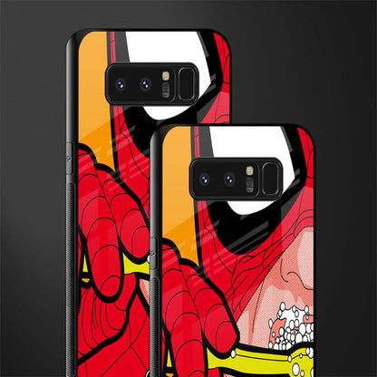 brushing spiderman glass case for samsung galaxy note 8 image-2