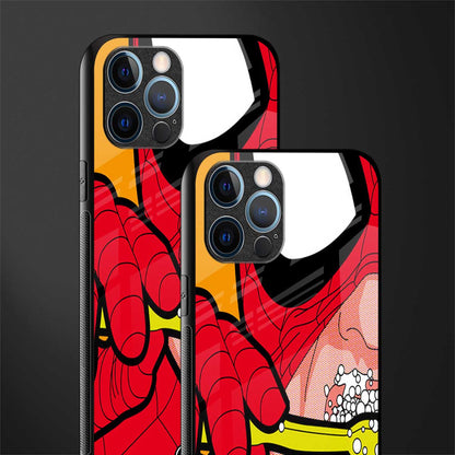 brushing spiderman glass case for iphone 12 pro max image-2