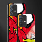 brushing spiderman glass case for vivo v23 pro 5g image-2