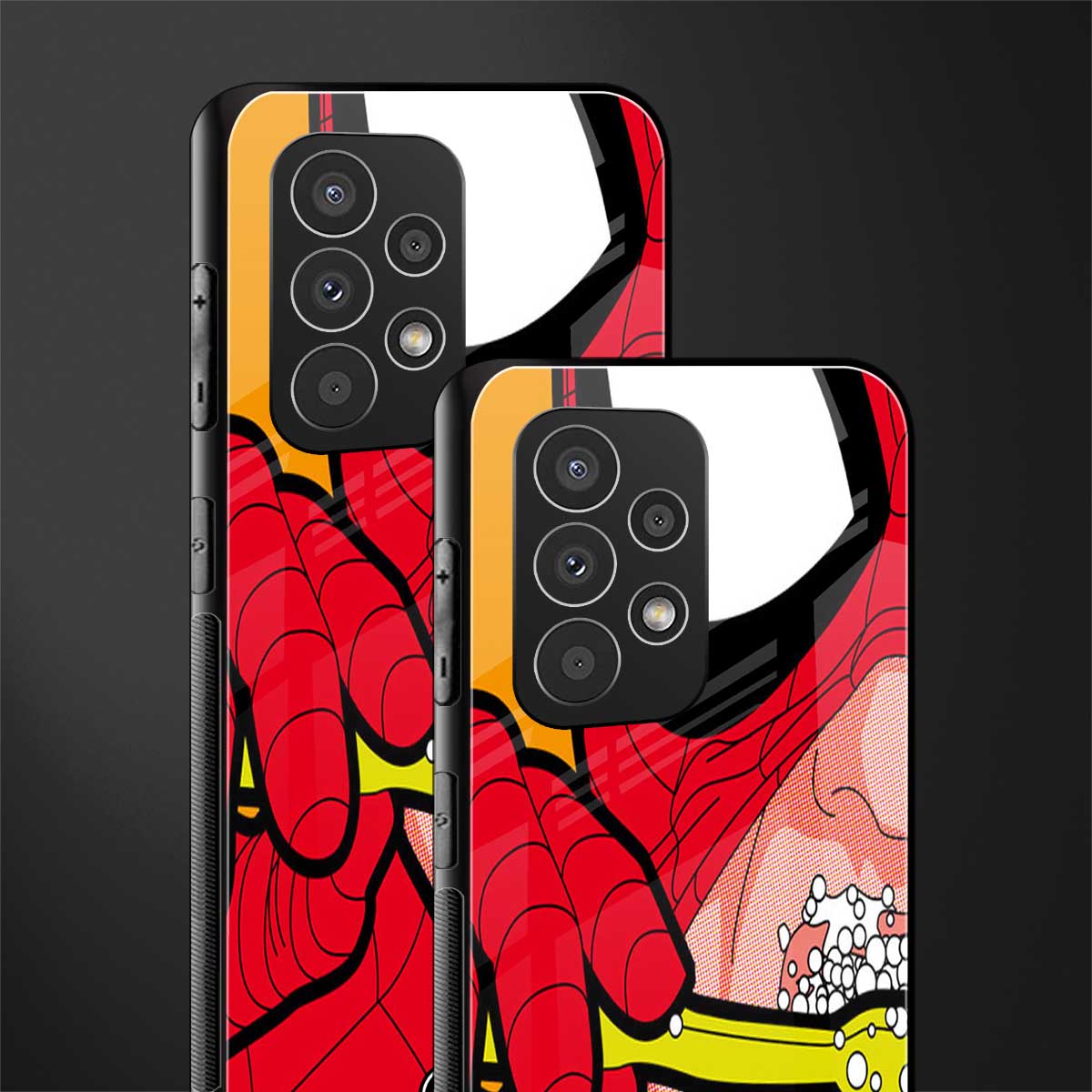 brushing spiderman back phone cover | glass case for samsung galaxy a73 5g