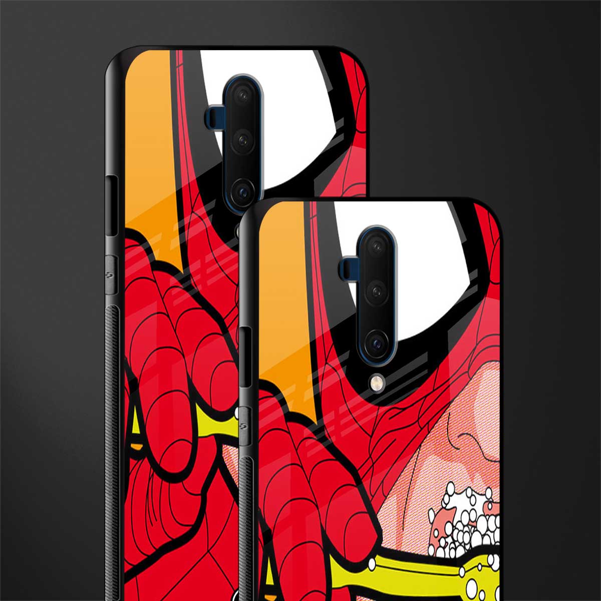 brushing spiderman glass case for oneplus 7t pro image-2