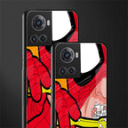 brushing spiderman back phone cover | glass case for oneplus 10r 5g