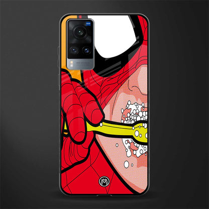 brushing spiderman glass case for vivo x60 image