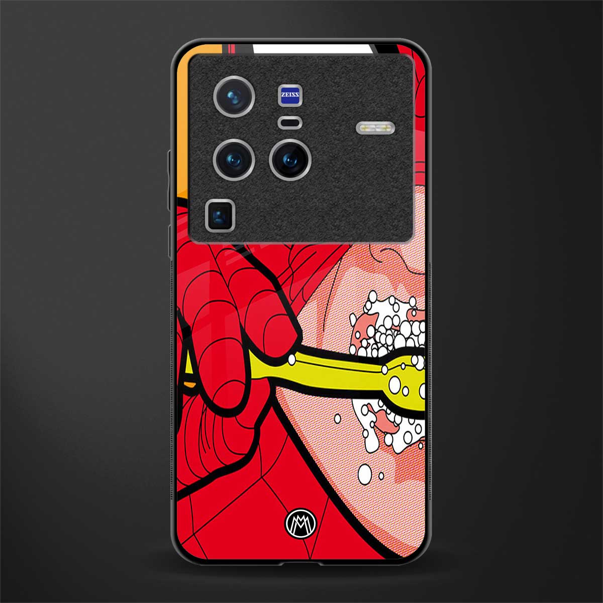 brushing spiderman glass case for vivo x80 pro 5g image